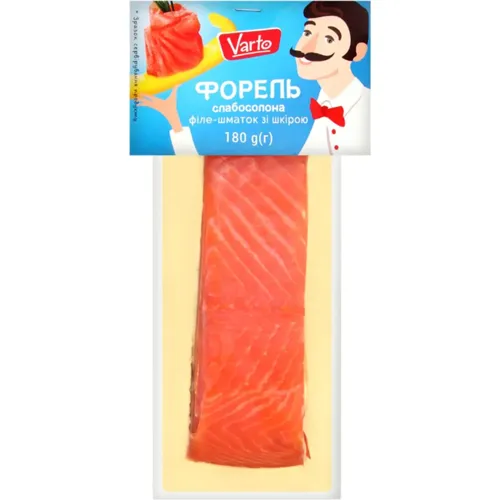 Форель Varto філе-шматок слабосолона 180г