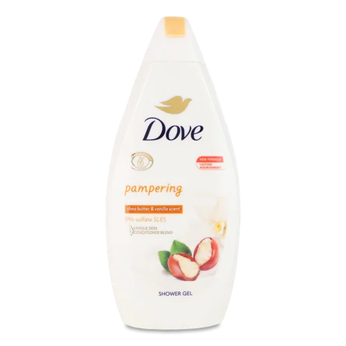 Крем-гель Для Душу Shea Butter & Vanilla Sент Pampering Dove, 450мл