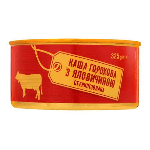 Каша горохова з яловичиною стерилізована Фабрика Здорово з/б 325г