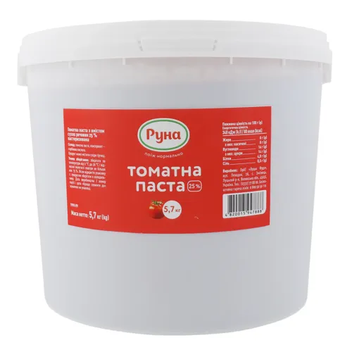 Паста томатна 25% Руна відро 5.7кг