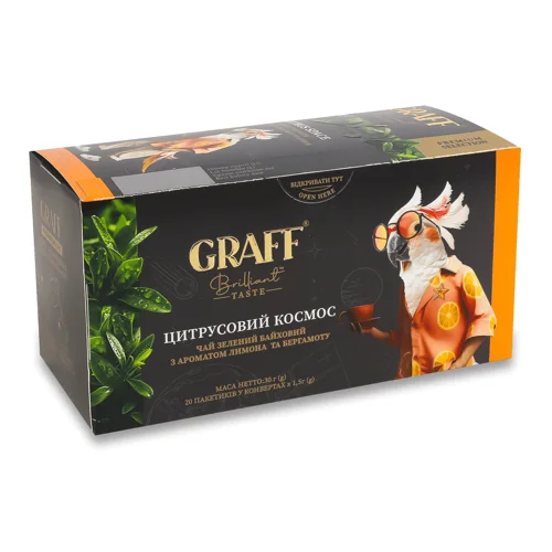 Чай зелений Graff Цитрусовий космос 20*1,5г