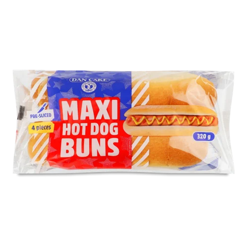 Булочка Maxi Hot Dog Вищого Ґатунку, В/ґ, 4 Х 80 Г