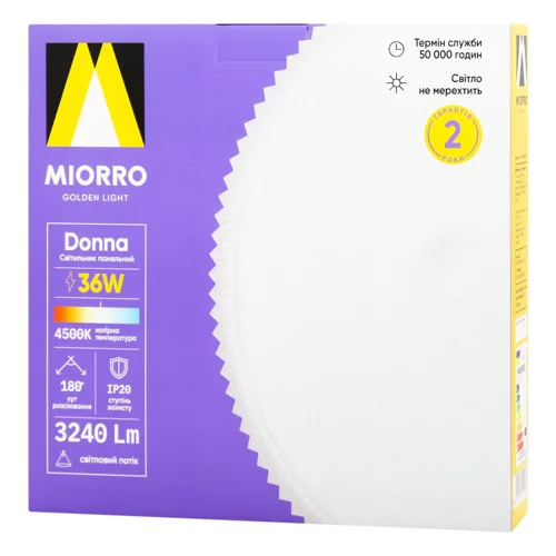 Світильник панельний Miorro Led Donna 36W 230x40мм