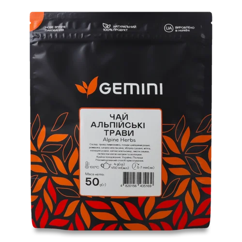 Чай Альпійські Трави Gemini Натуральний, д/п 50г