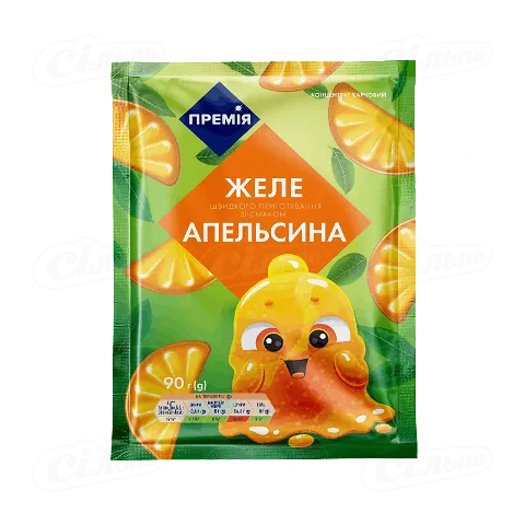 Желе «Премія»® зі смаком апельсина, 90г