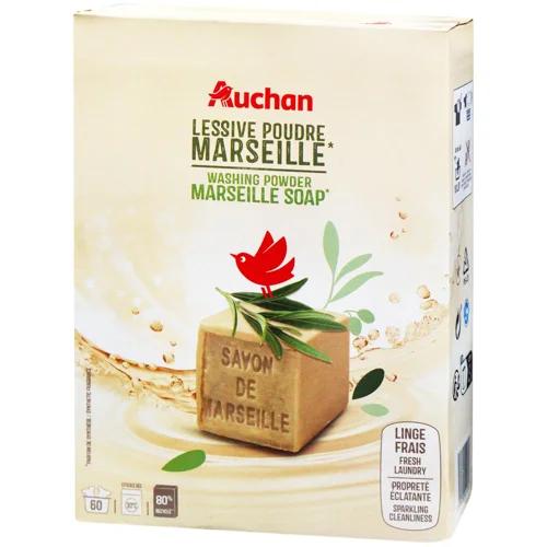 Пральний порошок Auchan Марсельське Мило 3кг