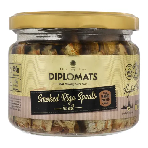 Шпроти в олії Kupinatas Sprotes Diplomats с/б 250г