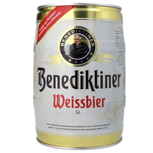 Пиво Benediktiner Weissbier, пшеничне, світле, нефільтроване, 5,4%, 5л
