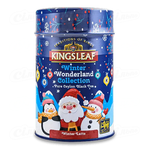 Чай чорний Kingsleaf WW Winter latte OPA у скляній банці, 50г