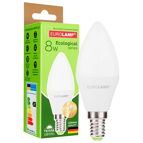 Світлодіодна лампа Eurolamp CL 8W E14 3000K