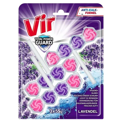 Блок для унітазу Vir Total Power Guard Лаванда 55г*3шт
