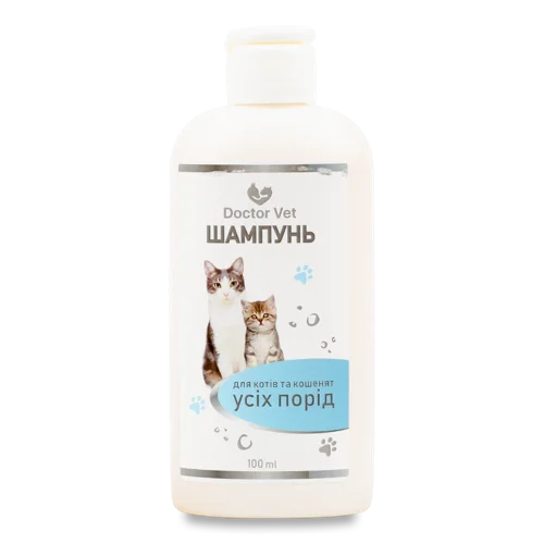 Шампунь для котів та кошенят Doctor Vet, для всіх порід, 100 мл