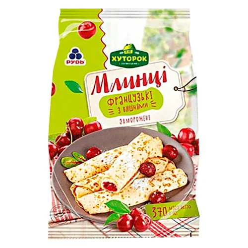 Млинці Хуторок Французькі з вишнями 370г