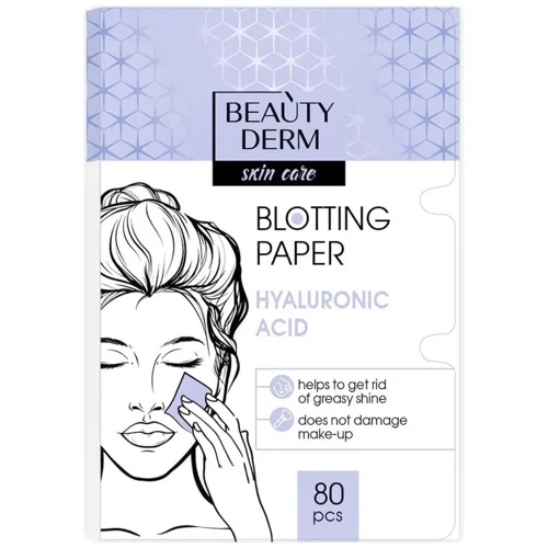 Серветки для обличчя BeautyDerm матуючі з гіалуроновою кислотою 80шт
