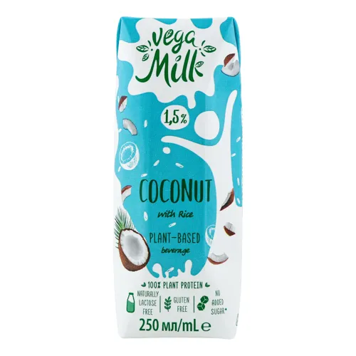 Напій кокосовий 1.5% з рисом Coconut Vega Milk т/п 250мл