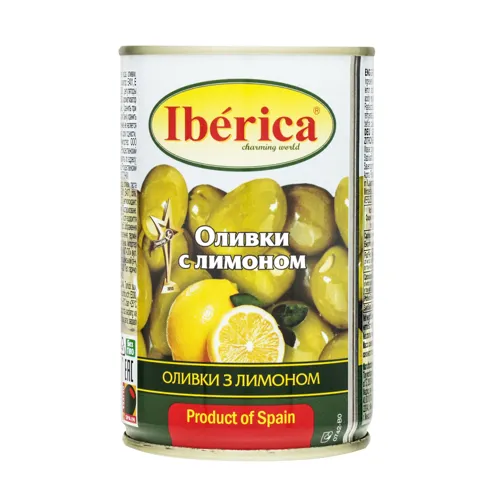 Оливки з лимоном Iberica з/б 300г