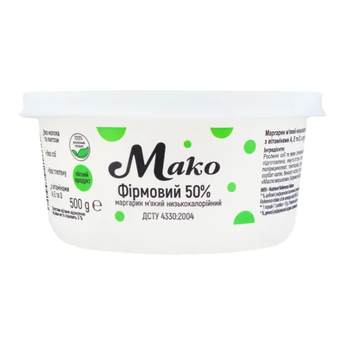 Маргарин 50% м'який Фірмовий Мако п/у 500г