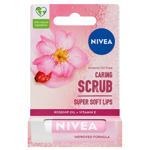 Скраб-бальзам для губ Nivea з олією шипшини 5,5мл