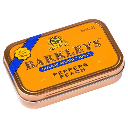 Льодяники Barkleys перець та персик 50г