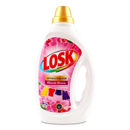 Засіб Для Прання Рідкий Концентрований Color Ароматерапія Losk, 855мл