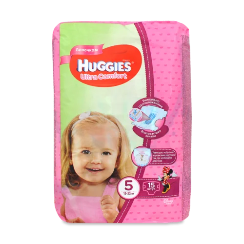 Підгузки Для Дівчаток Ultra Comfort Huggies, 12-22 кг, 15 шт