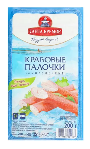 Крабові палички Класичні Санта Бремор вищого ґатунку 200г