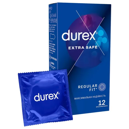 Презервативи Durex Extra Safe латексні з силіконовою змазкою максимальна надійність 12шт