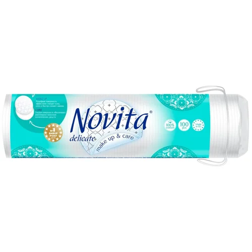 Диски ватні Novita Delicate косметичні 100шт