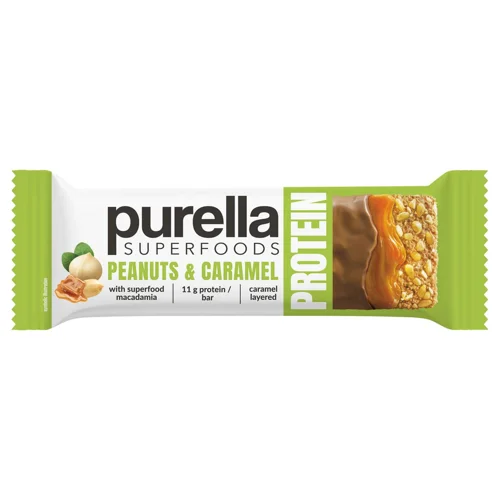 Батончик протеїновий Purella Superfoods Peanuts & Caramel 45г
