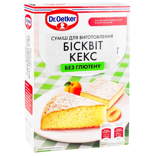 Суміш Dr. Oetker для кексу та бісквіту без глютену 320г