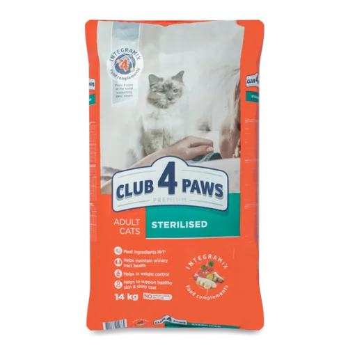 Корм для стерилізованих котів Club 4 Paws сухий