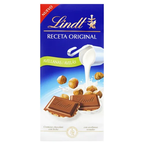 Шоколад молочний Lindt з лісовими горіхами 125г