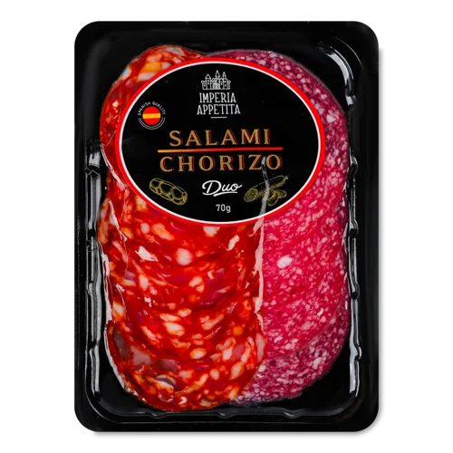 Набір Ковбас Слайси Салямі&Чорізо Duo Imperia Appetita с/в, лоток 70г