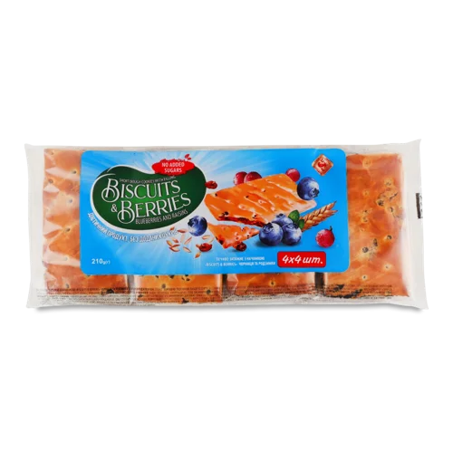 Печиво Затяжне З Начинкою Чорниця Та Родзинки, в/ґ, м/у 210г