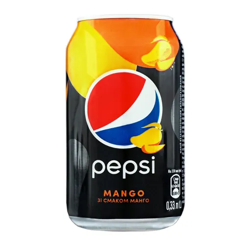 Напій безалкогольний сильногазований безкалорійний Mango Pepsi з/б 0.33л
