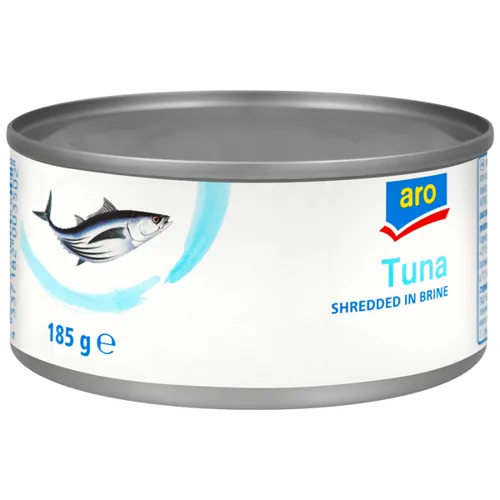 Тунець Aro смугастий подрібнений у розсолі 185г
