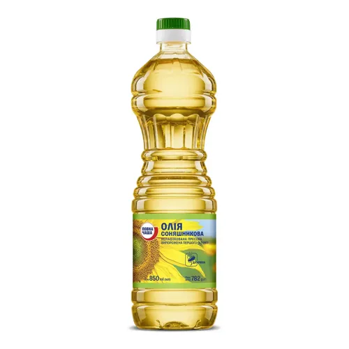 Олія соняшникова Повна Чаша нерафінована, 850мл