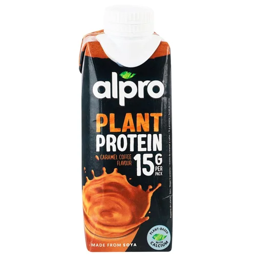 Напій соєвий Alpro Plant Protein високобілковий смак карамелі-кави 250мл