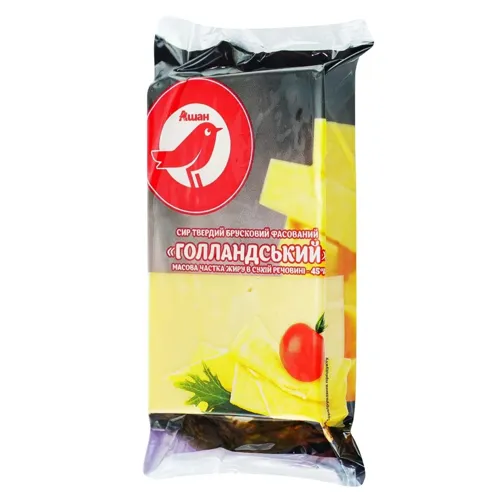 Сир Ашан Голландський 45% 210г