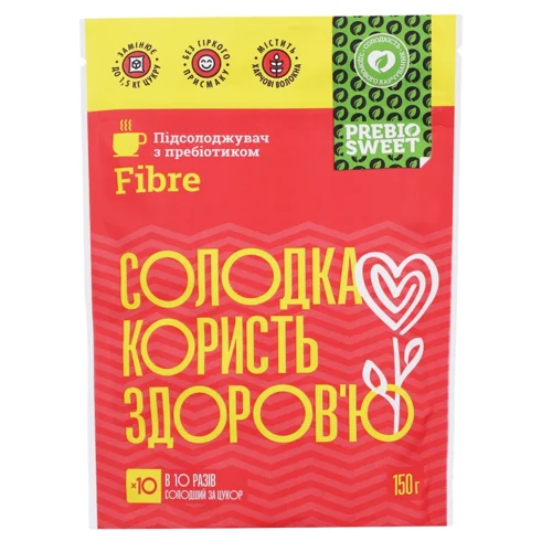 Цукрозамінник Prebiosweet Fibre з пребіотиком 150г