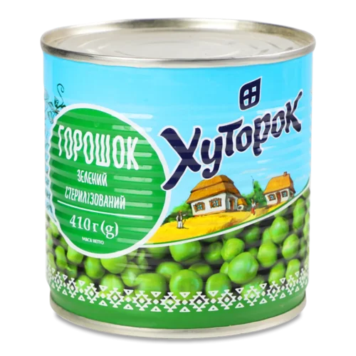 Горошок зелений «Хуторок» консервований