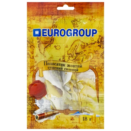 Жовтий полосатик Eurogroup солоно-сушений 18г
