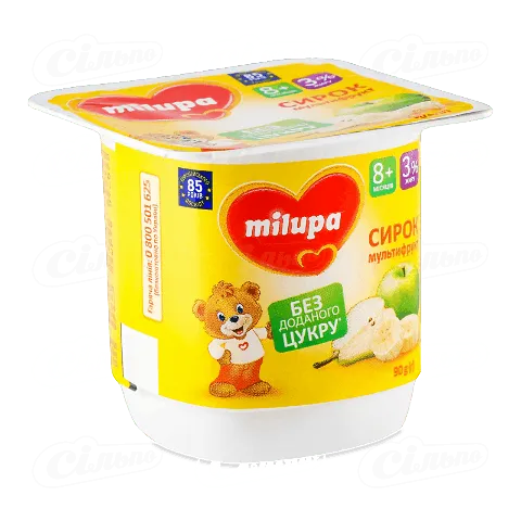 Сирок Milupa мультифрукт для дітей від 8 місяців 3%, 90г
