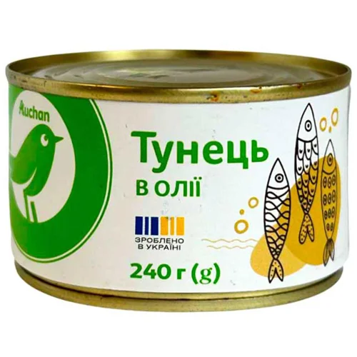 Тунець Auchan в олії 240г