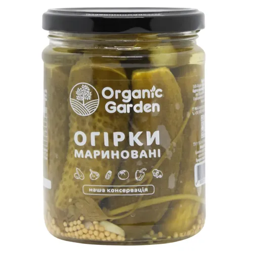 Огірки Organic Garden мариновані 500г