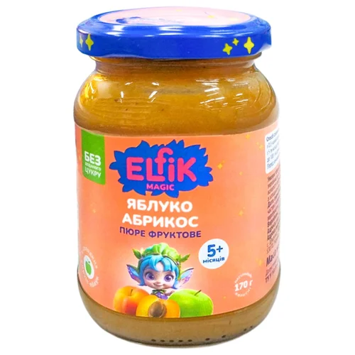 Пюре Elfik Magic яблуко-абрикос від 5 місяців 170г
