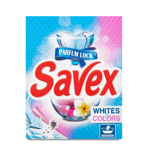 Миючий Порошкоподібний Засіб для Ручного Прання Whites&Colors Premium Savex, 400г