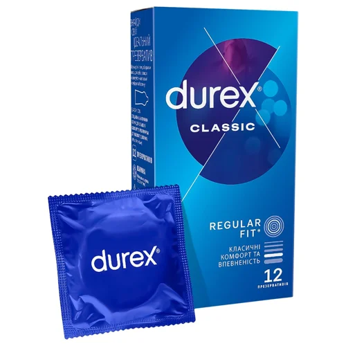 Презервативи Durex Classic латексні з силіконовою змазкою 12шт