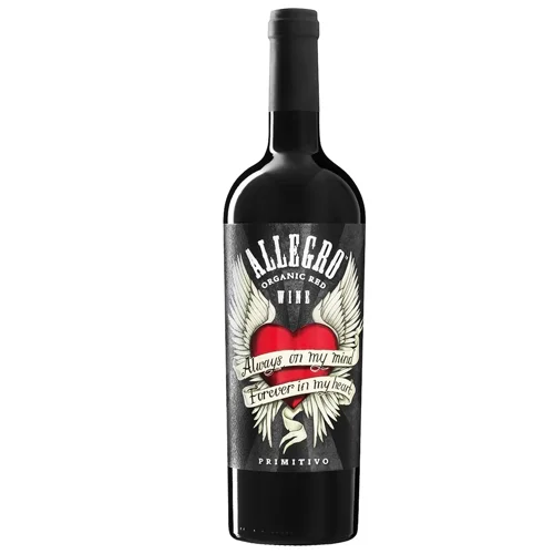 Вино Mare Magnum Primitivo Allegro Organic червоне сухе 14% 0,75л