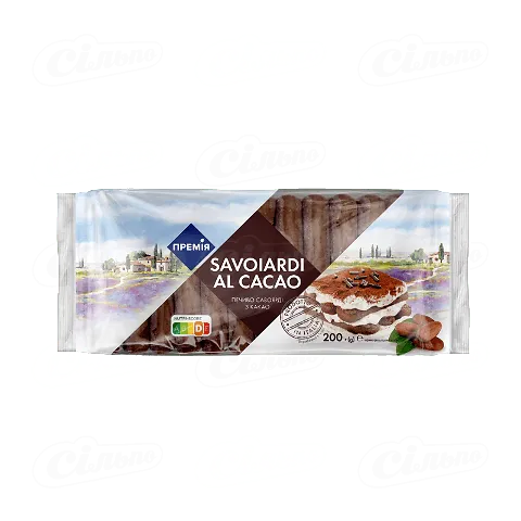 Печиво «Премія»® «Савоярді» з какао, 200г